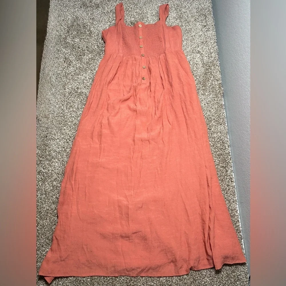 Wishlist Terracotta Button-Front Maxi Dress - Picture 2 of 14
